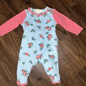 Matilda Jane Pink and Blue Floral Kids Footie